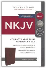 NKJV Compact Large Print Reference Bible Burgundy