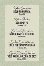 Lienzo/ Canvas Las Cinco Solas (Beige)