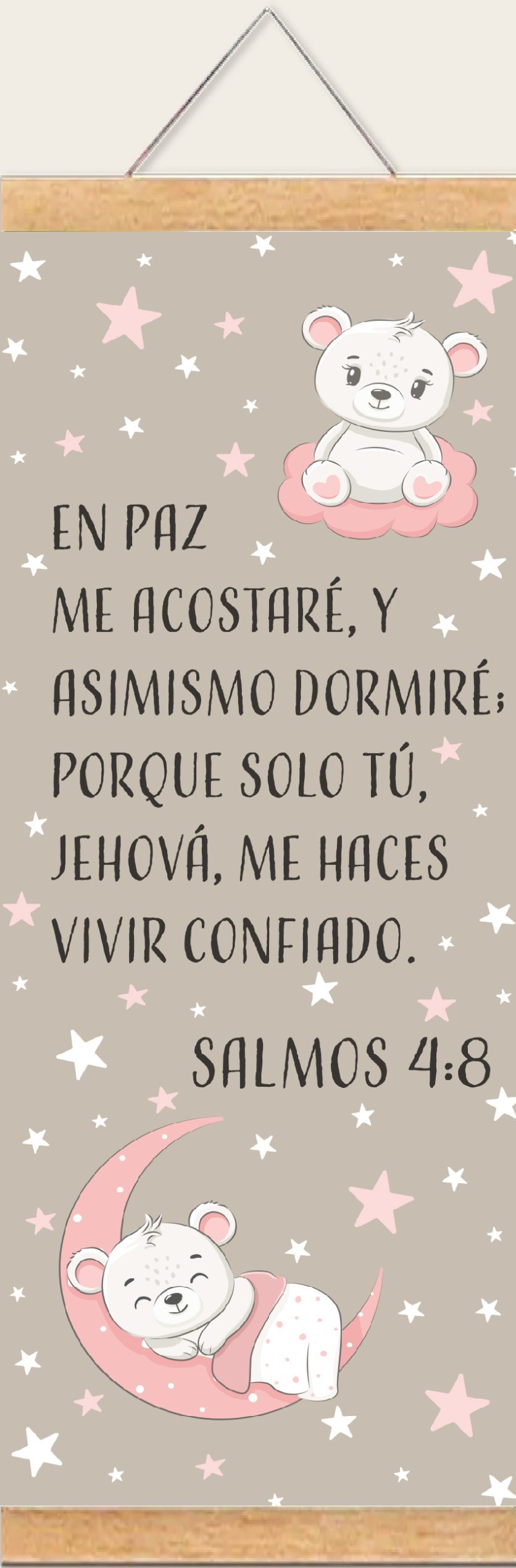 Pergamino En Paz (Niña); Salmos 4:8