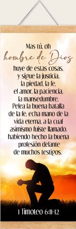 Pergamino Hombre de Dios; 1 Timoteo 6:11-12