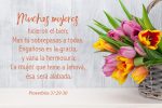 Lienzo/ Canvas Muchas Mujeres (Tulipanes); Proverbios 31:29-30
