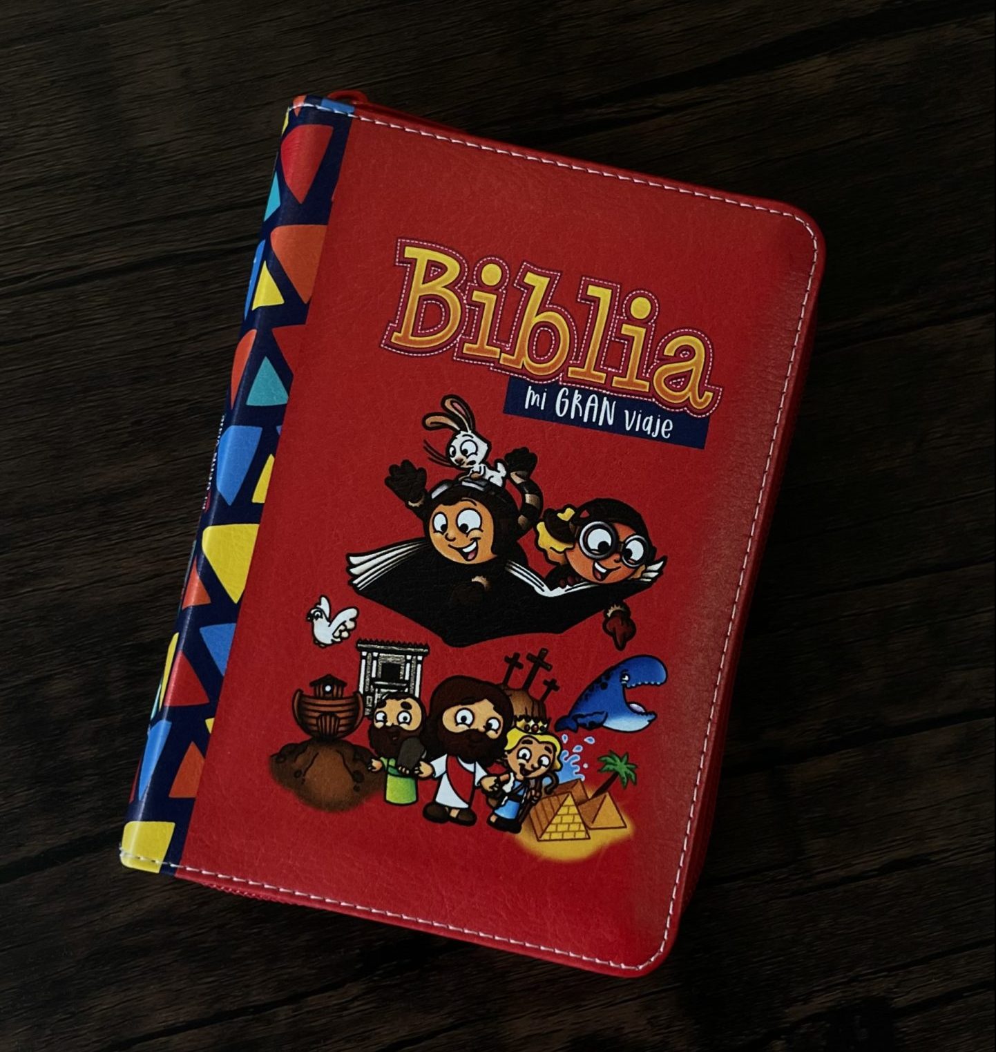 Biblia Para Niños Mi Gran Viaje RVR, 1960 Color Roja Con Indice Y Cierre