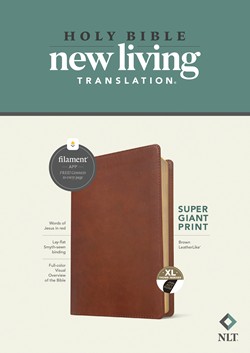 NLT Super Giant Print Bible, Filament-Enabled Edition, Brown, Indexed