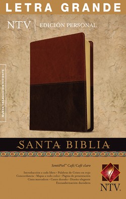 Santa Biblia NTV, Edición Personal, Letra Grande, Café/ Café Claro, Con Indice