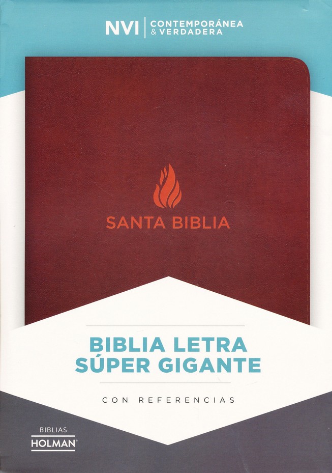 Biblia NVI Letra Súper Gigante, Color Marrón, Con Índice