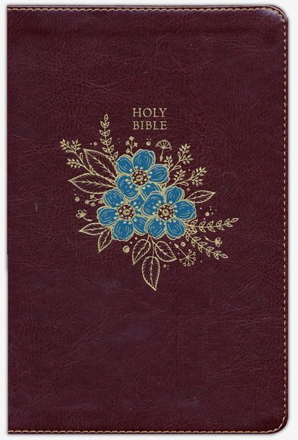 NKJV Compact Thinline Bible, Burgundy - Image 2