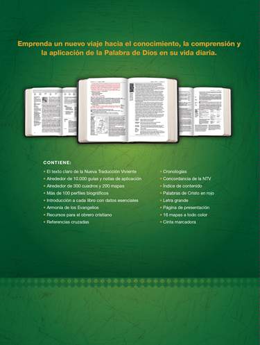 Biblia de estudio del diario vivir NTV, letra grande, Café/Café Claro, Con Índice - Image 3