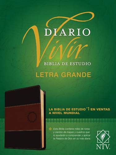 Biblia de estudio del diario vivir NTV, letra grande, Café/Café Claro, Con Índice
