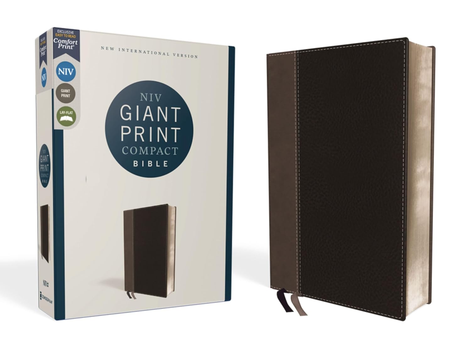 NIV, Giant Print Compact Bible, Red Letter Edition, Comfort Print, Black