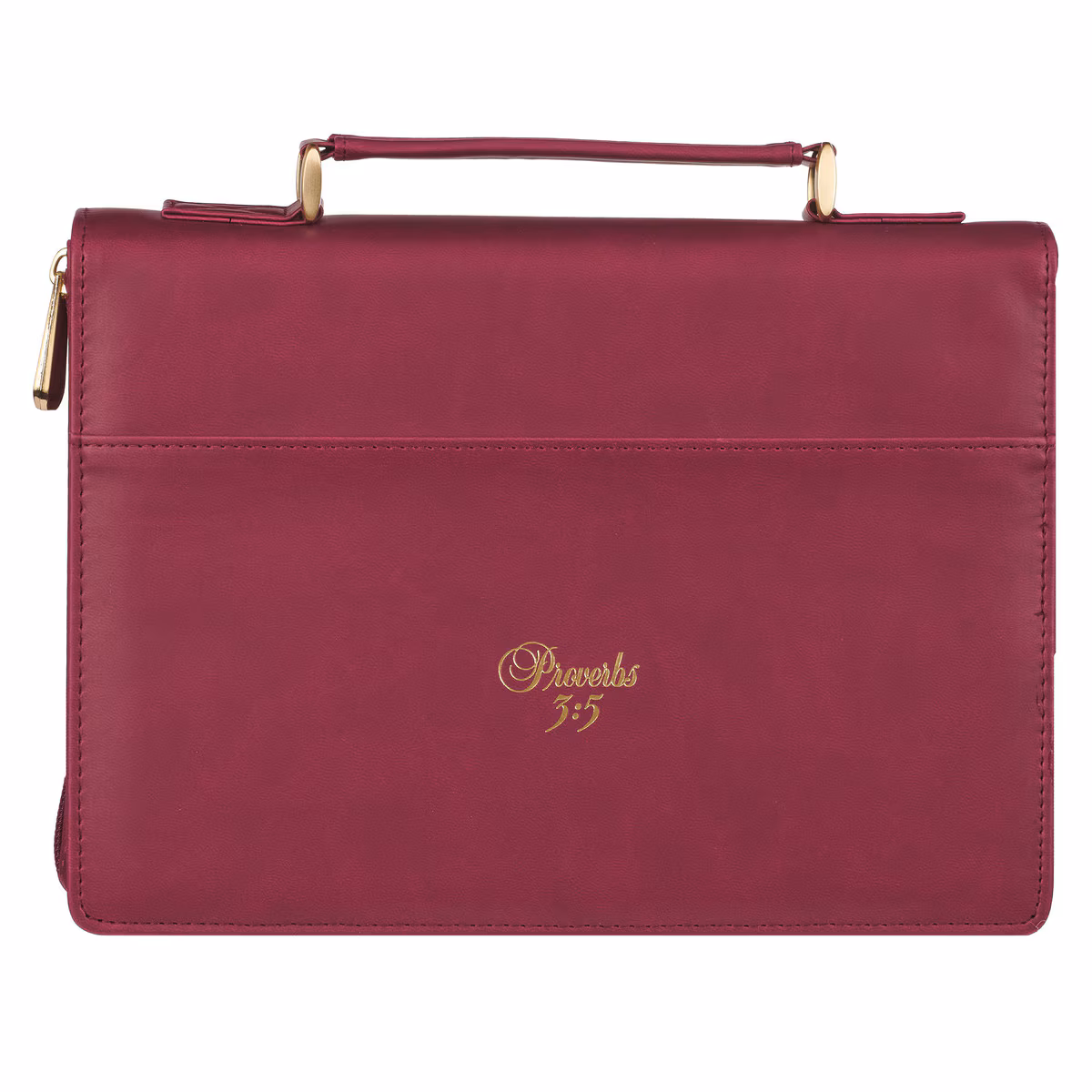 Trust in the Lord Floral Pomegranate Red Faux Leather Fashion Bible Cover (Large) - Image 3
